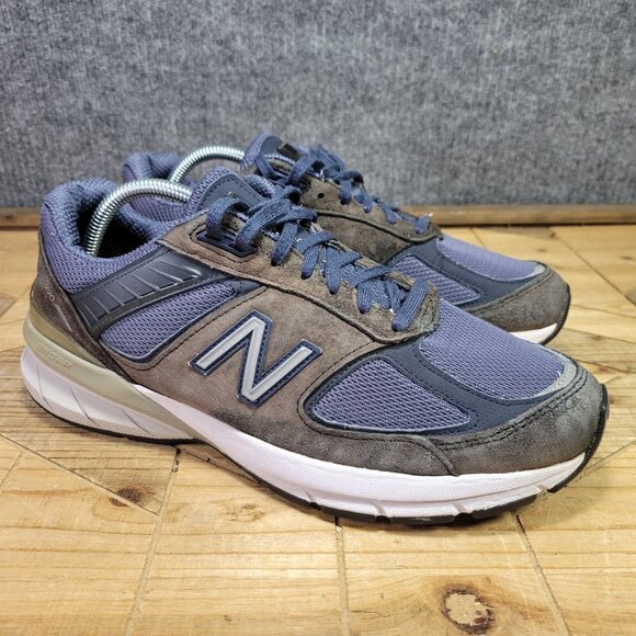 New Balance 990 V5 Shoes Mens US Sz 8.5 2E WIDE Navy Blue Made In USA Suede - Picture 1 of 13